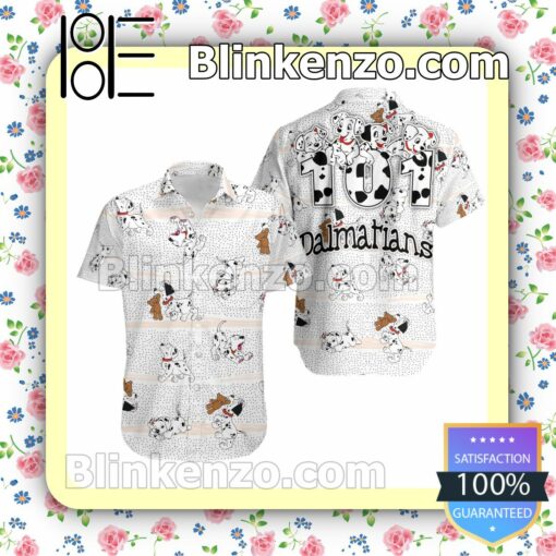 101 Dalmatians Black White Polka Dot Disney Hawaii Shirt