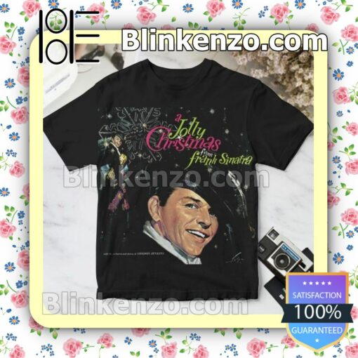 A Jolly Christmas From Frank Sinatra Album Cover Custom T-Shirt