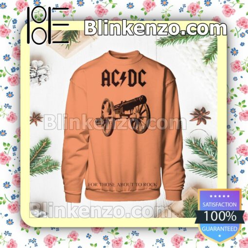 Ac Dc For Those About To Rock Album Cover Custom Long Sleeve Shirts For Women