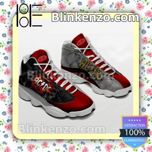 Acdc Rock Band Black Red Jordan Running Shoes