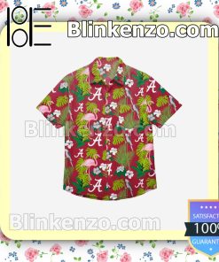 Alabama Crimson Tide Floral Short Sleeve Shirts a