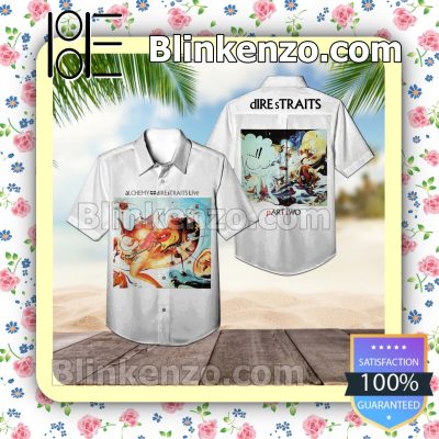 Alchemy Dire Straits Live Part Two Album Cover White Summer Beach Shirt