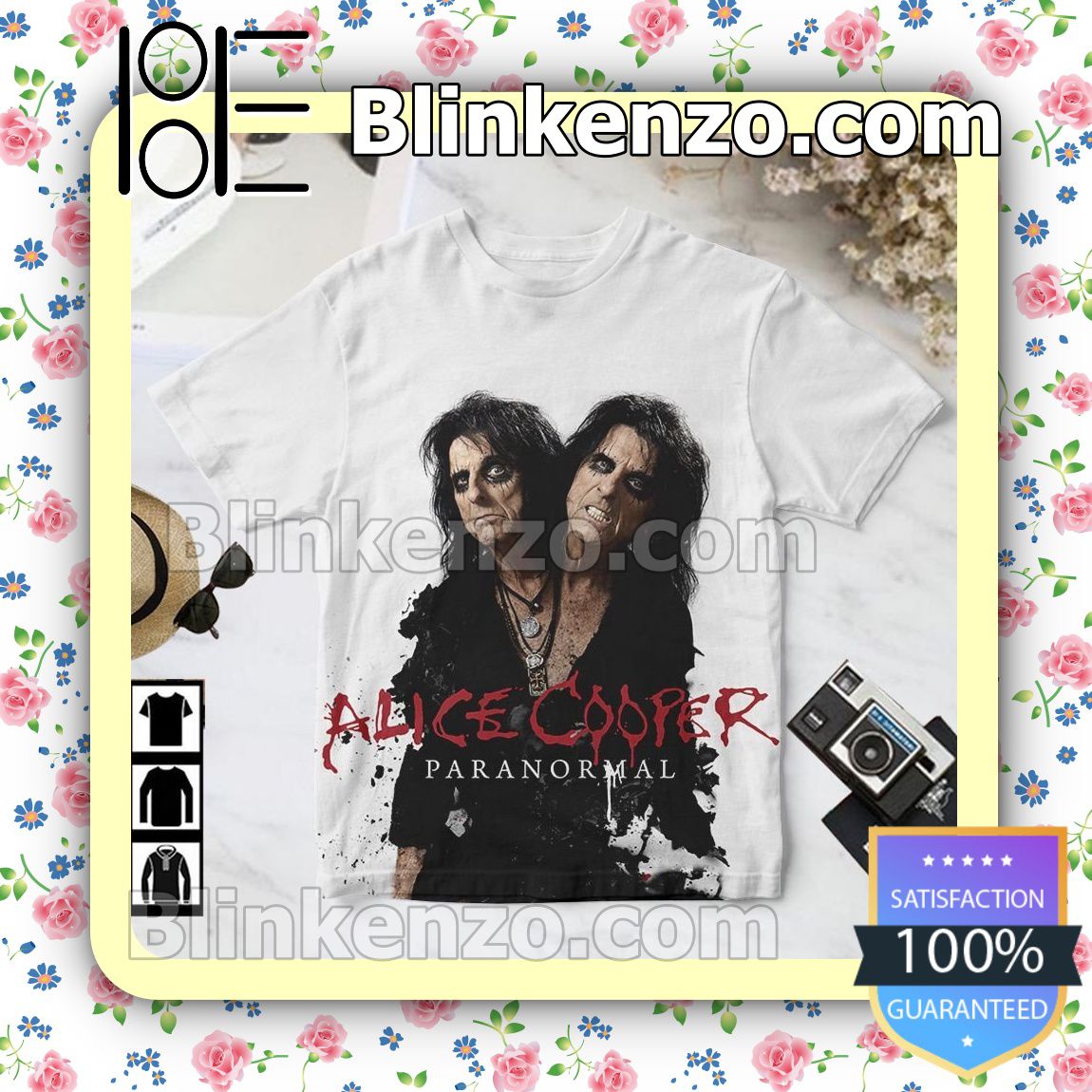 Etsy Alice Cooper Paranormal Album Cover White Birthday Shirt