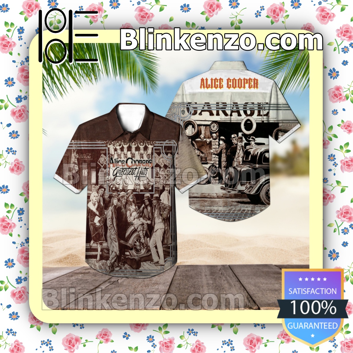 Alice Cooper's Greatest Hits Album Cover Summer Beach Shirt