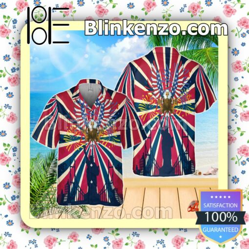 American Flag Style Hawaii Shirt