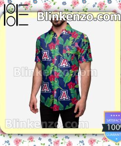Arizona Wildcats Floral Short Sleeve Shirts