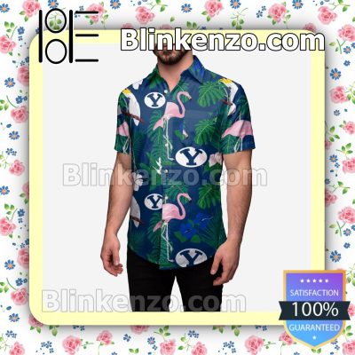 BYU Cougars Floral Short Sleeve Shirts
