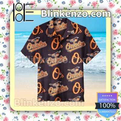 Baltimore Orioles Bird Orange And Black Short Sleeve Shirt