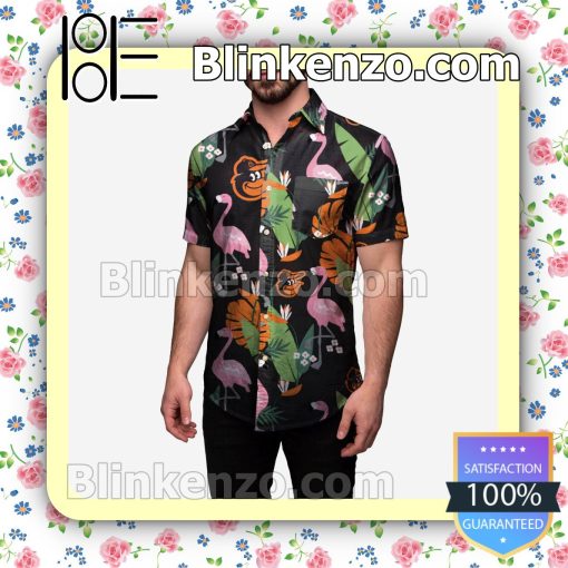 Baltimore Orioles Floral Short Sleeve Shirts