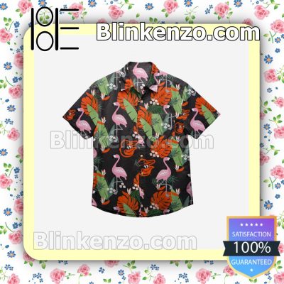 Baltimore Orioles Floral Short Sleeve Shirts a