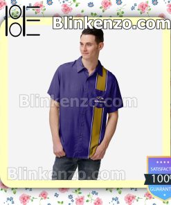 Baltimore Ravens Bowling Stripe Short Sleeve Shirts