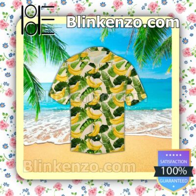Banana & Leaf Pattern Hawaii Shirt