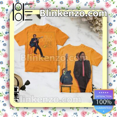 Billy Ocean One World Album Cover Orange Birthday Shirt