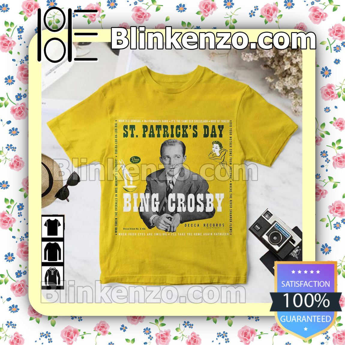 3D Bing Crosby St. Patrick's Day Album Cover Custom Shirt