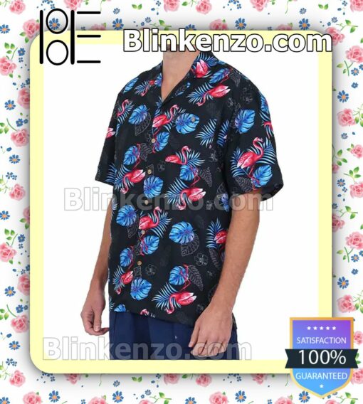 Black Button Down Hawaii Shirt