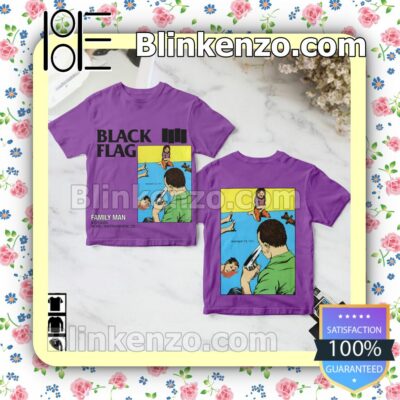 Black Flag Family Man Album Cover Purple Birthday Shirt