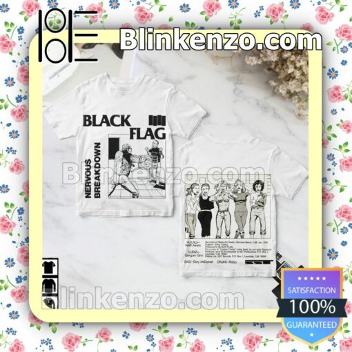 Black Flag Nervous Breakdown Album Cover White Birthday Shirt