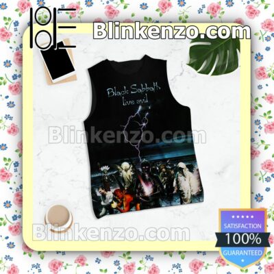 Black Sabbath Live Evil Album Cover Tank Top Men