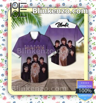 Blondie The Hunter Album Cover Purple Short Sleeve Shirts