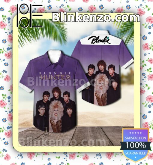 Blondie The Hunter Album Cover Purple Short Sleeve Shirts