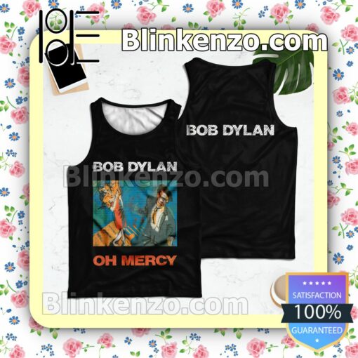 Bob Dylan Oh Mercy Album Cover Black Tank Top Men