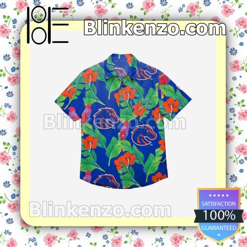 Boise State Broncos Floral Short Sleeve Shirts a