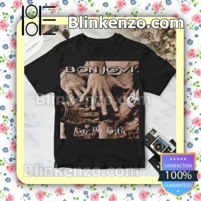 Bon Jovi Keep The Faith Album Cover Black Gift Shirt