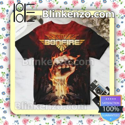 Bonfire Fistful Of Fire Album Cover Custom T-Shirt