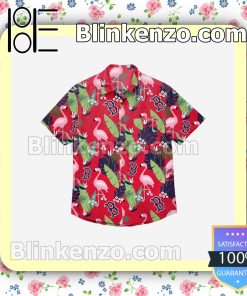 Boston Red Sox Floral Short Sleeve Shirts a