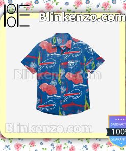 Buffalo Bills Floral Short Sleeve Shirts a