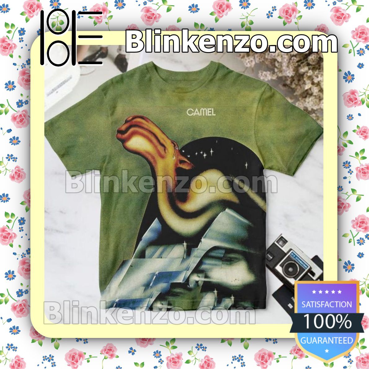 Clothing Camel The Debut Studio Album Cover Green Birthday Shirt