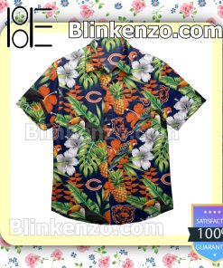 Chicago Bears Floral Short Sleeve Shirts a