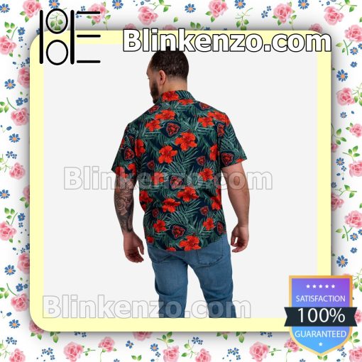 Chicago Bears Hibiscus Short Sleeve Shirts a