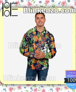 Chicago Bears Long Sleeve Floral Short Sleeve Shirts
