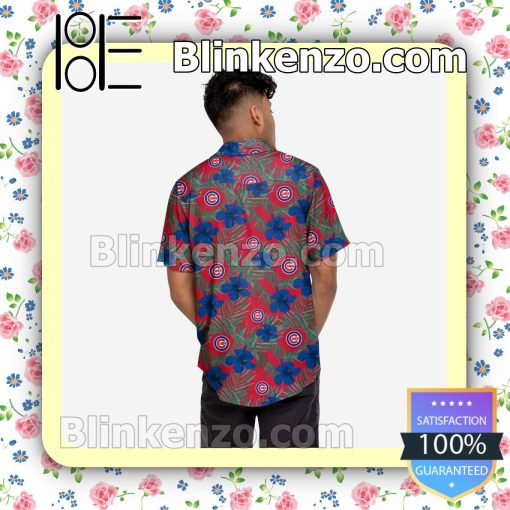 Chicago Cubs Hibiscus Short Sleeve Shirts a