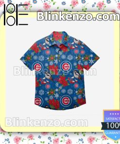 Chicago Cubs Mistletoe Short Sleeve Shirts a