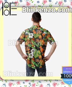 Cincinnati Bengals Floral Short Sleeve Shirts a