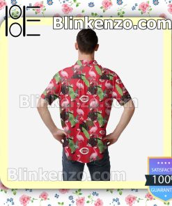 Cincinnati Reds Floral Short Sleeve Shirts a