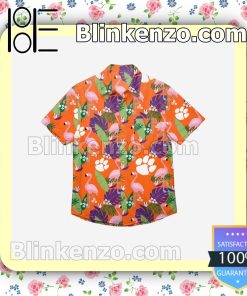 Clemson Tigers Floral Short Sleeve Shirts a
