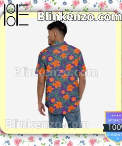 Clemson Tigers Hibiscus Short Sleeve Shirts a
