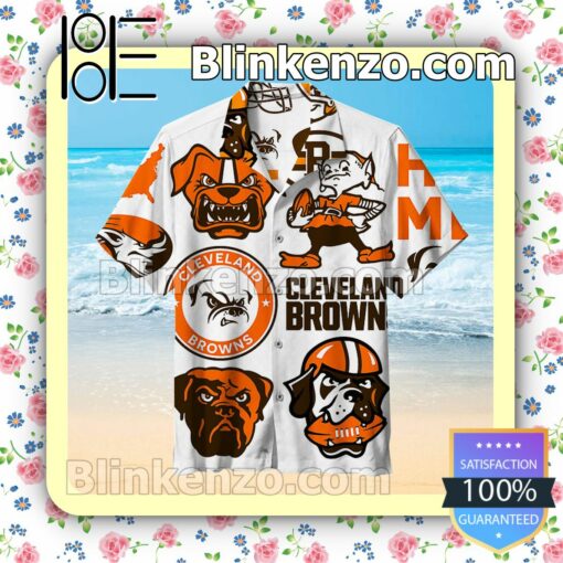 Cleveland Browns Dog Face Logo Short Sleeve Shirt