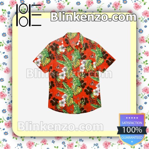 Cleveland Browns Floral Short Sleeve Shirts a
