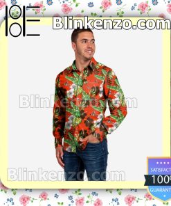 Cleveland Browns Long Sleeve Floral Short Sleeve Shirts