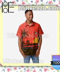 Cleveland Browns Tropical Sunset Short Sleeve Shirts