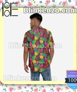 Cleveland Cavaliers Floral Short Sleeve Shirts a