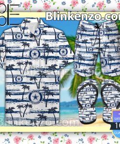 Dallas Cowboys Palm Tree Tropical Beach Shorts