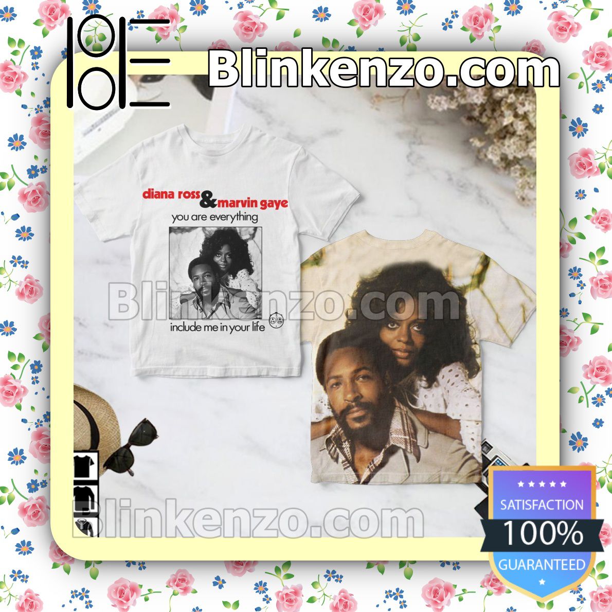 Gorgeous Diana Ross And Marvin Gaye You Are Everything Album Cover Birthday Shirt