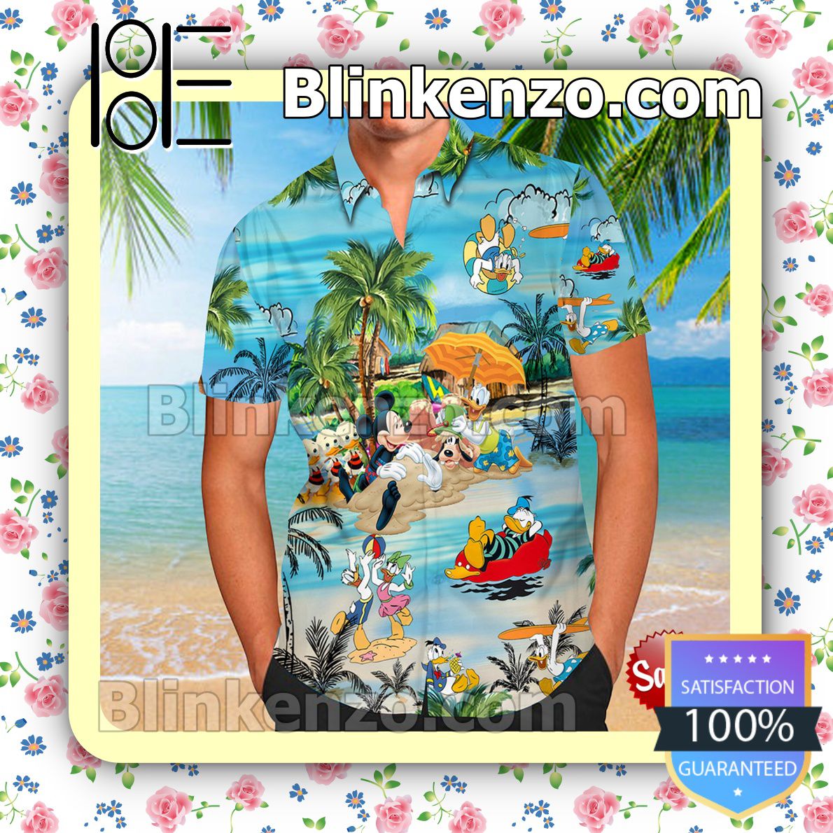 Disney Mickey Mouse And Friends Summer Vacation Cartoon Hawaii Shirt -  Blinkenzo