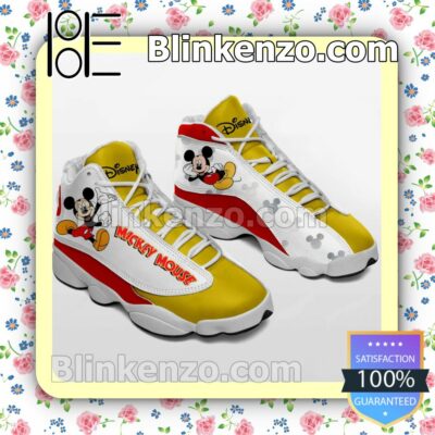 Disney Mickey Mouse White Yellow Jordan Running Shoes
