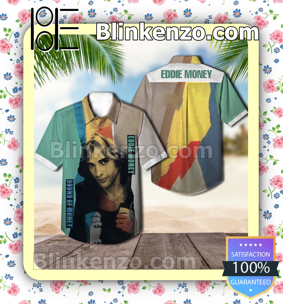 Eddie Money Greatest Hits Sound Of Money Compilation Album Cover Summer Beach Shirt